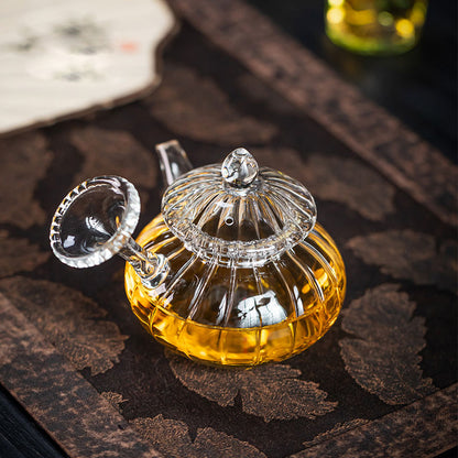 Conch-Shaped Glass Teapot 150ml – Handcrafted, Colorful Handles & Lids
