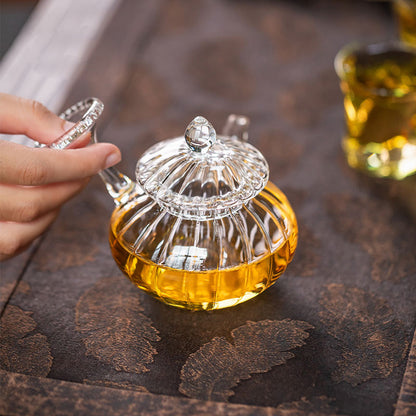 Conch-Shaped Glass Teapot 150ml – Handcrafted, Colorful Handles & Lids